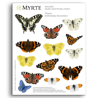 Double-sided window sticker butterflies
