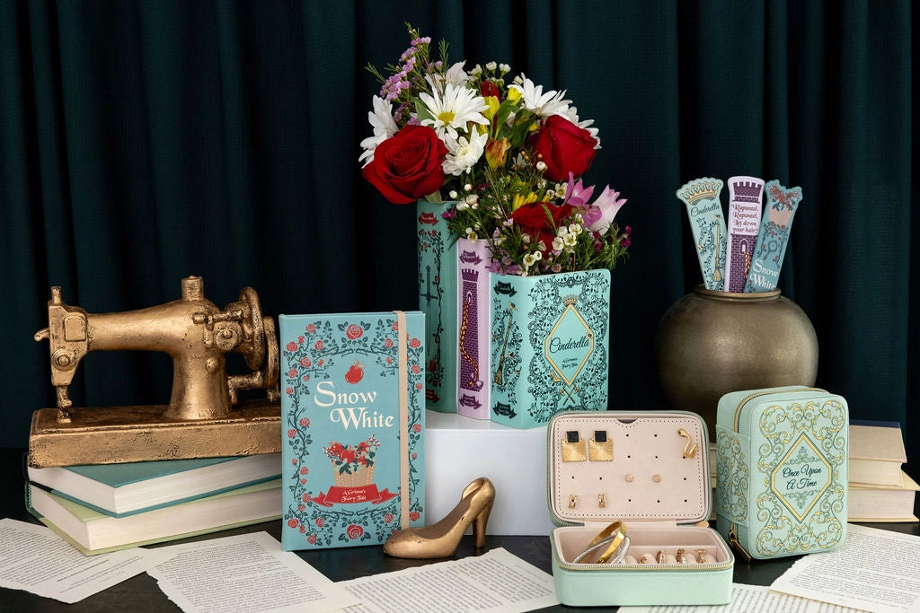 Triple book vase with Grimm's fairy tales