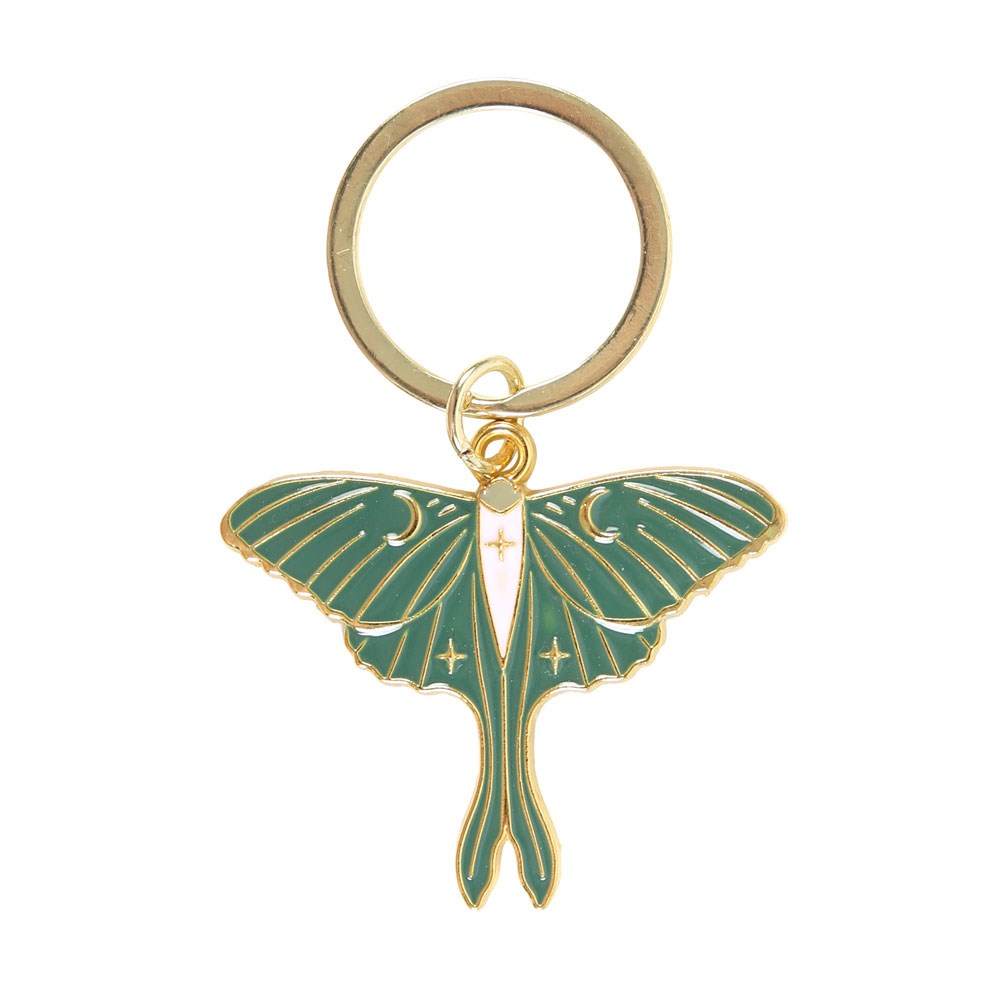 Luna moth keychain