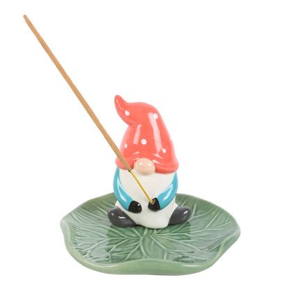 Gnome on lily incense holder