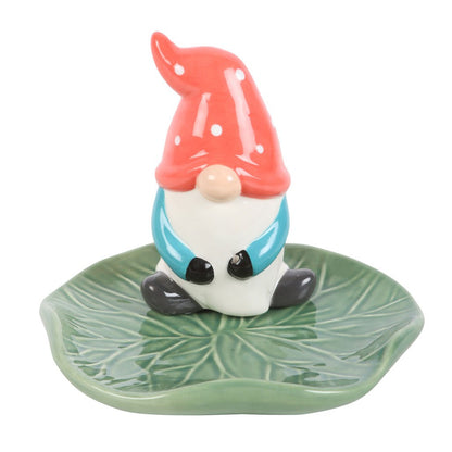 Gnome on lily incense holder