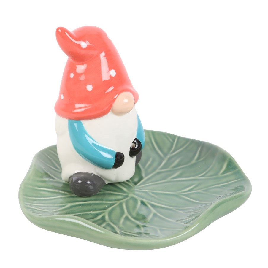 Gnome on lily incense holder