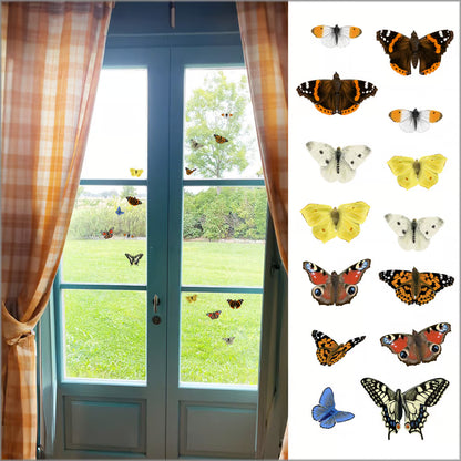 Double-sided window sticker butterflies
