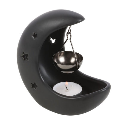 Black half-moon oil burner