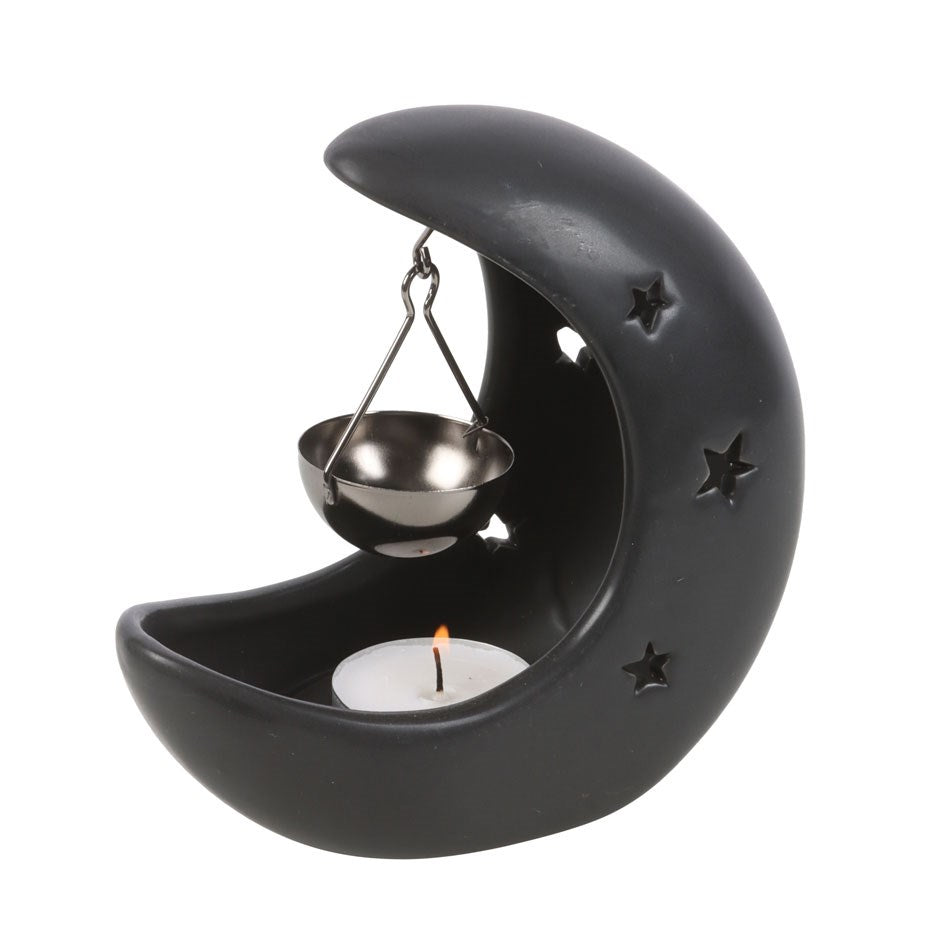 Black half-moon oil burner