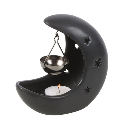 Black half-moon oil burner