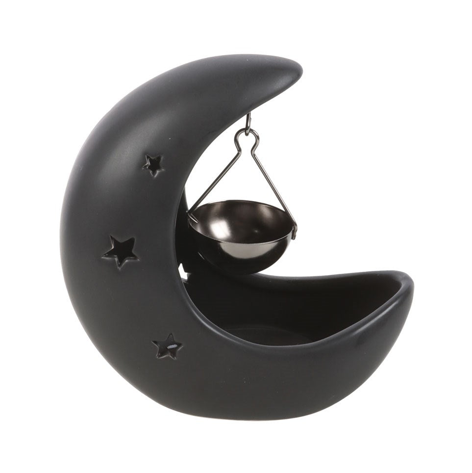Black half-moon oil burner