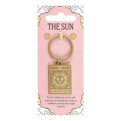 The sun vintage tarot keychain