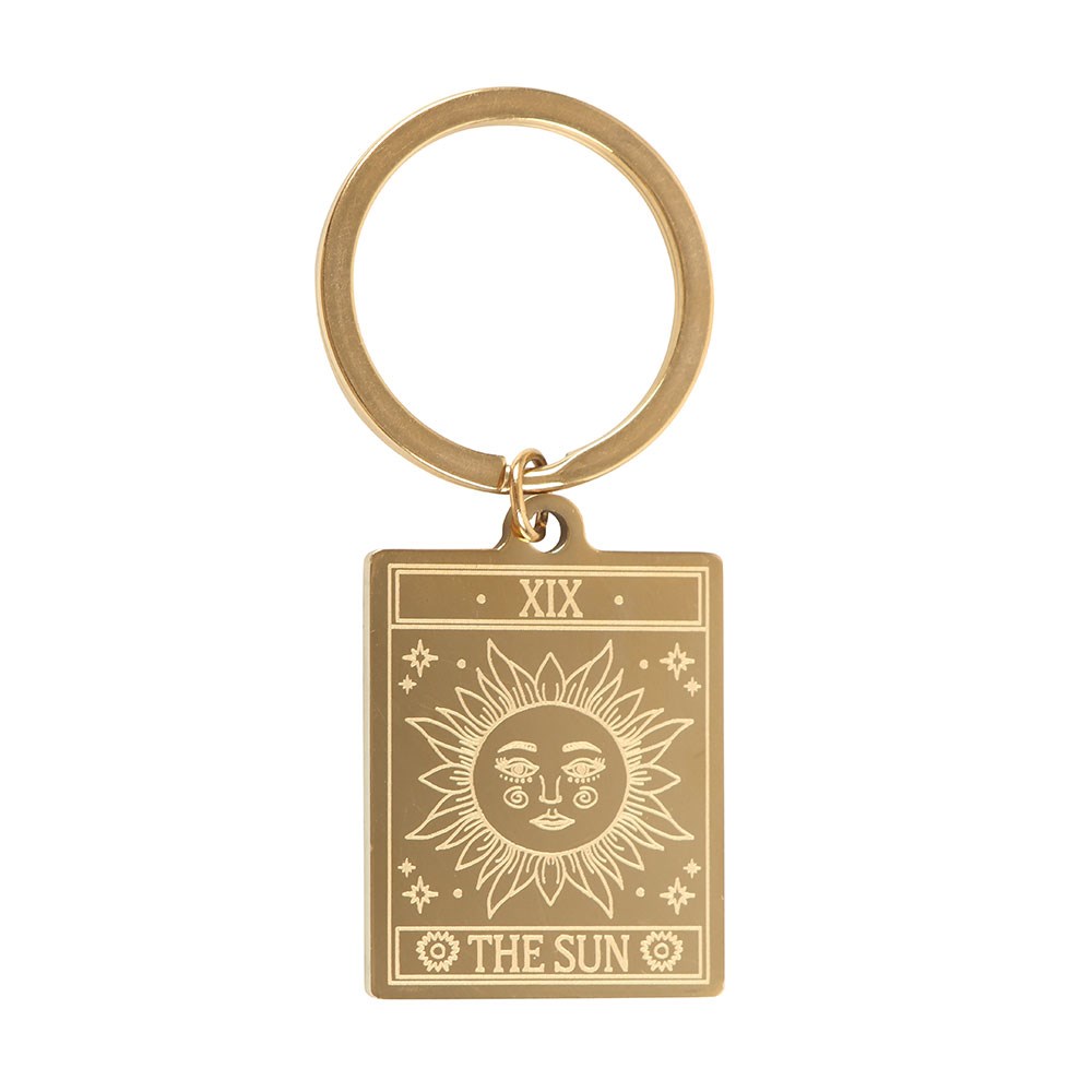 The sun vintage tarot keychain