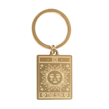 The sun vintage tarot keychain