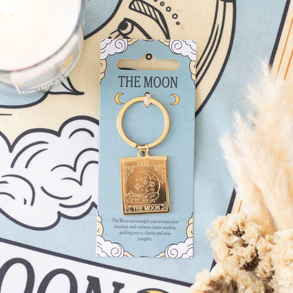 The moon vintage tarot keychain