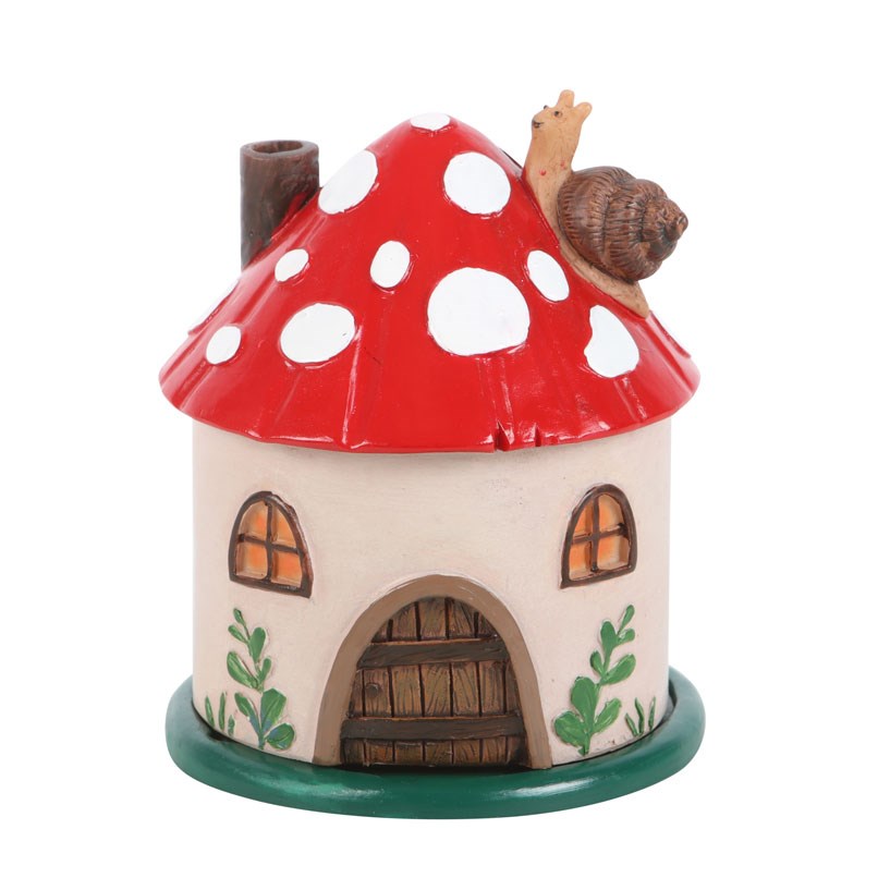 Mushroom house incense holder