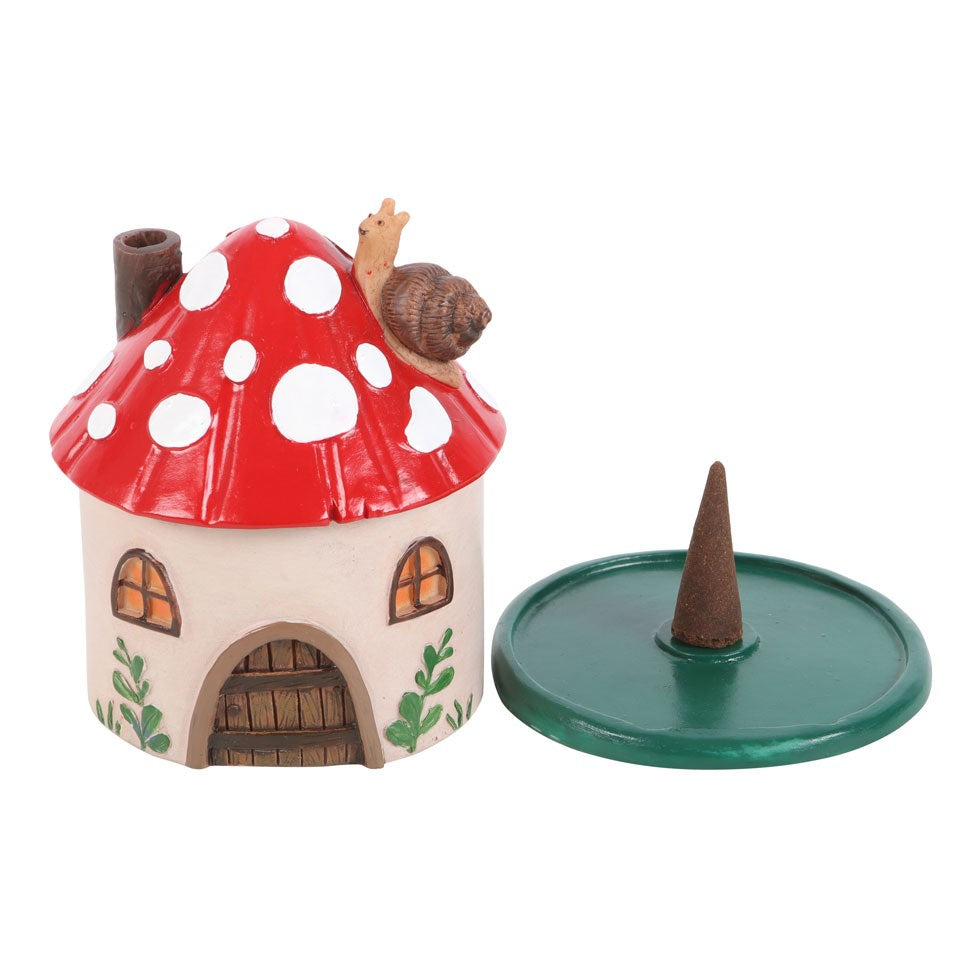 Mushroom house incense holder