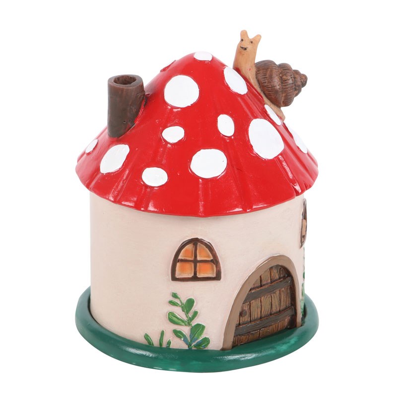Mushroom house incense holder