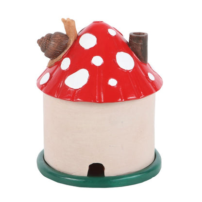 Mushroom house incense holder