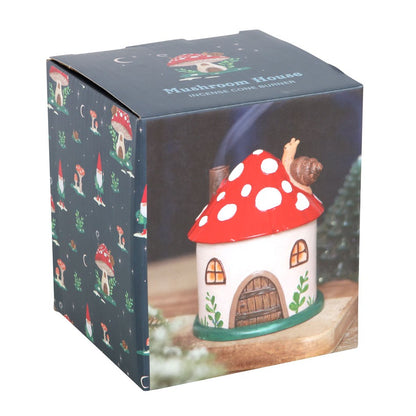 Mushroom house incense holder