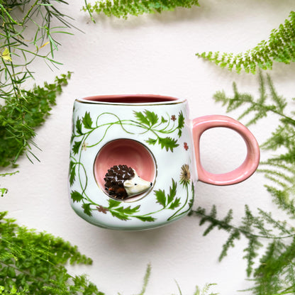 Secret garden 3D hedgehog mug