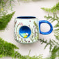 Secret garden 3D blue tit mug