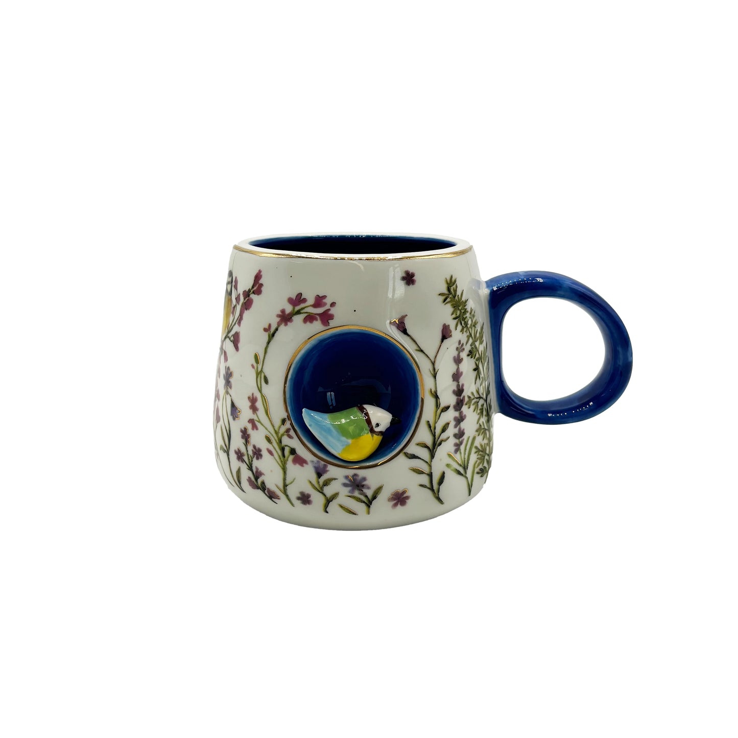 Secret garden 3D blue tit mug