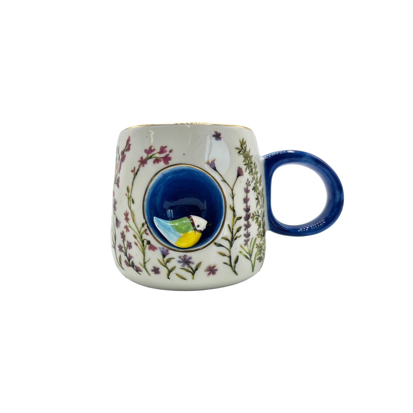Secret garden 3D blue tit mug